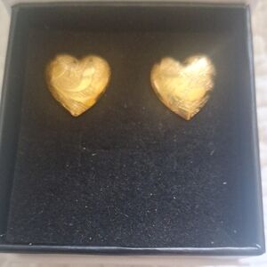 Gold Heart Earrings